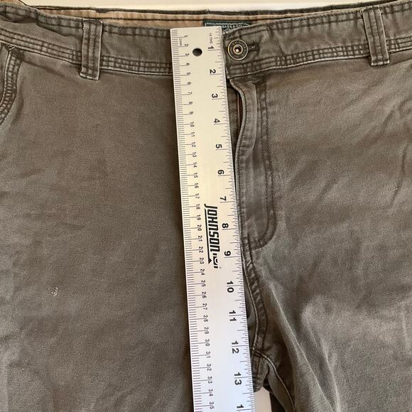 G.H. Bass & Co. Men Canvas Work Pants Size 42x30 Taupe Brown Utility Straight - Picture 5 of 13